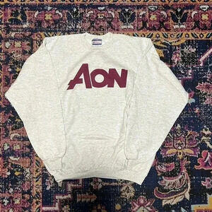 Aon Sweatshirt Printed on Hanes Cotton Printpro 

Size XL